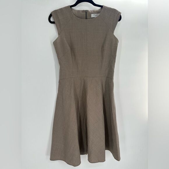 MM Lafleur The Toi Dress Size 6 Tan Savannah A-Lined Wool Blend Business - Picture 1 of 10